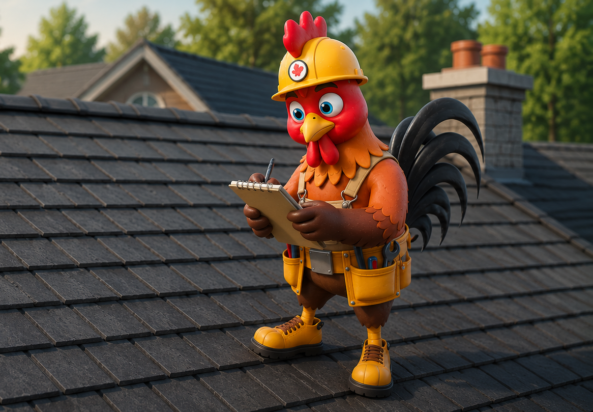 Weather Vane Roofing inspector on a roof